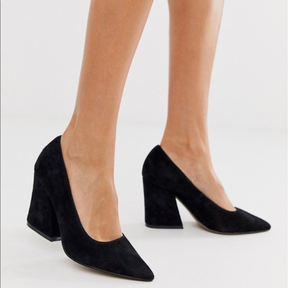 ASOS Sorry Not Sorry Block Heeled Pumps (NWOT)
